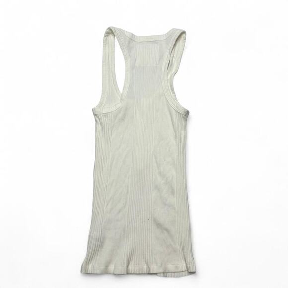 Aerie XS Ribbed Fitted Full Length Henley Tank Top Perfect Basics Cotton Based - Picture 3 of 6